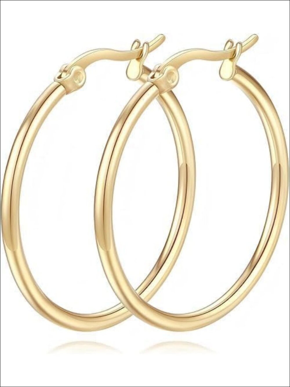 14K Gold Hoop Earrings for Women Simple Timeless Elegance